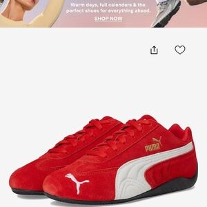 Puma Speedcat OG NIB Red and White Sneakers